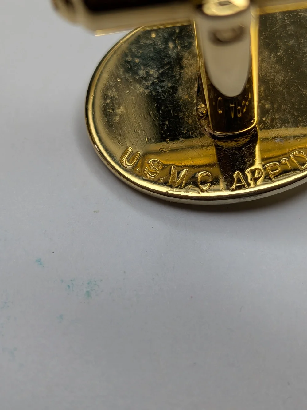 Gold and Silver Marine Emblem Cufflinks - Men Accessories